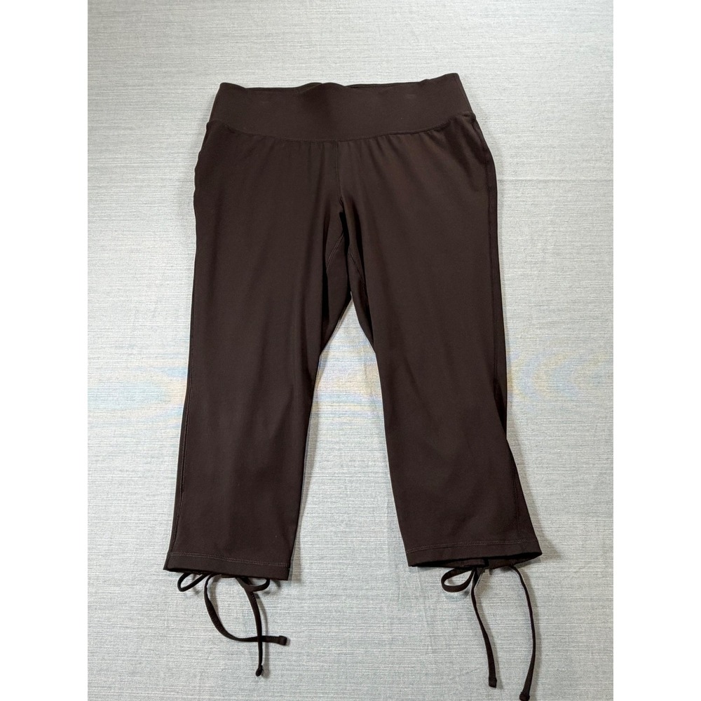 Livi Active Lane Bryant Black Lace Up Crop Leggings Women's 18/20 Capri Athletic